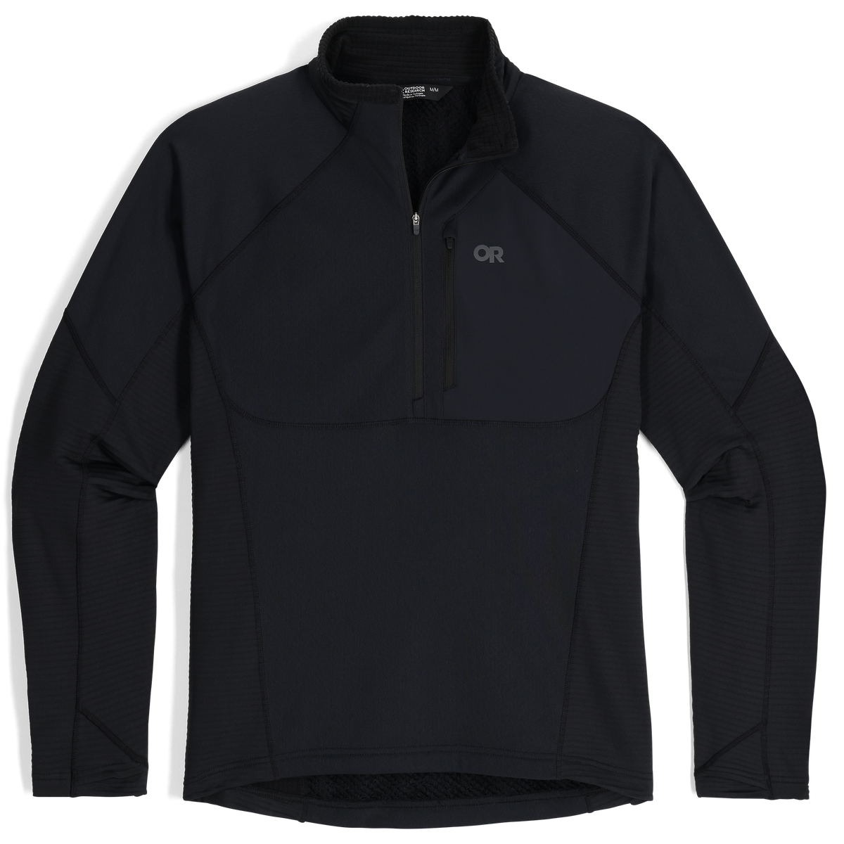 outdoorresearch-mens-deviator-fleece-half-zip-322027 — Black