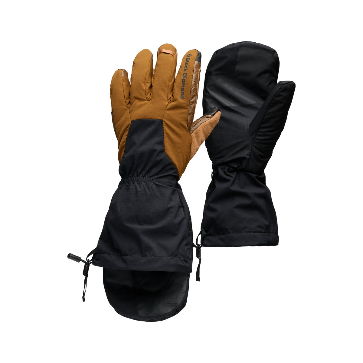 Black Diamond Helio Tour Gloves — Bark Brown-Black / XL