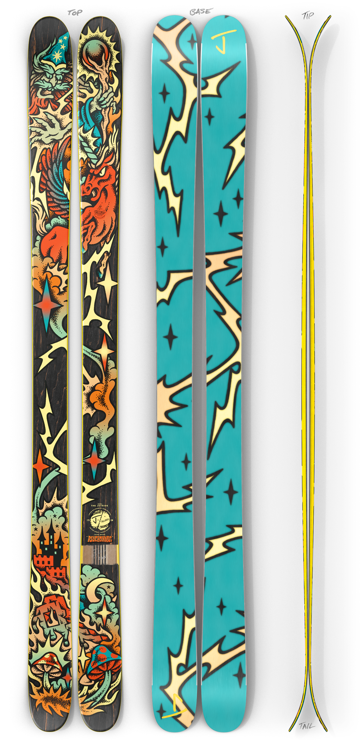 J Skis The Joyride "PSYCHONAUT" Tallboy x J Collab