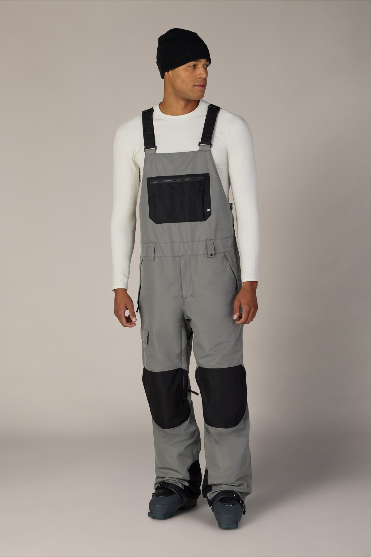 686-mens-hot-lap-insulated-bib — RHINO GREY COLORBLOCK