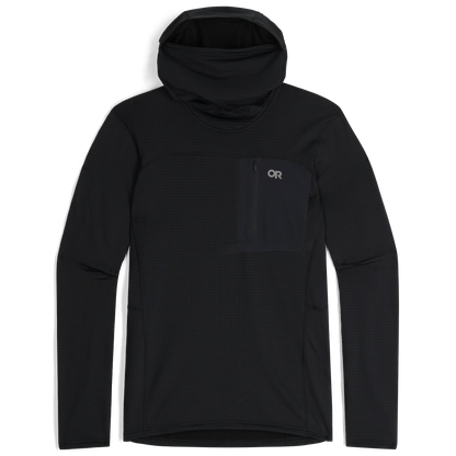 outdoorresearch-mens-vigor-grid-fleece-pullover-hoodie-300502 — Black