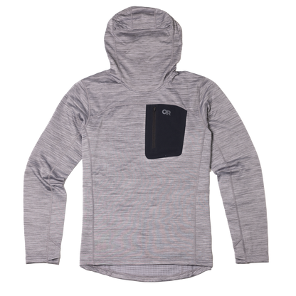 outdoorresearch-mens-vigor-grid-fleece-pullover-hoodie-300502 — Grey Heather