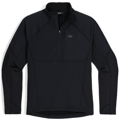 outdoorresearch-mens-deviator-fleece-half-zip-322027 — Black
