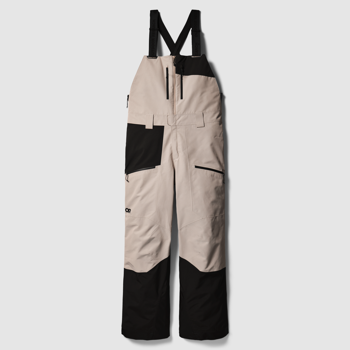 outdoorresearch-mens-powderverse-bib-322830 — Pro Khaki/Black