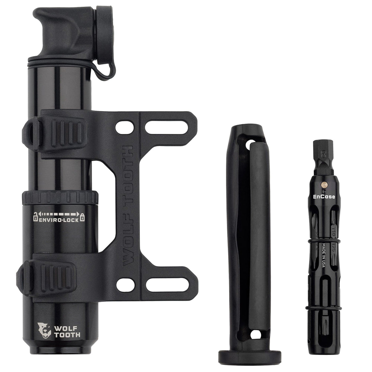 Wolf Tooth EnCase Pump 40cc — 40cc Pump with Hex Bit Wrench Multi-Tool