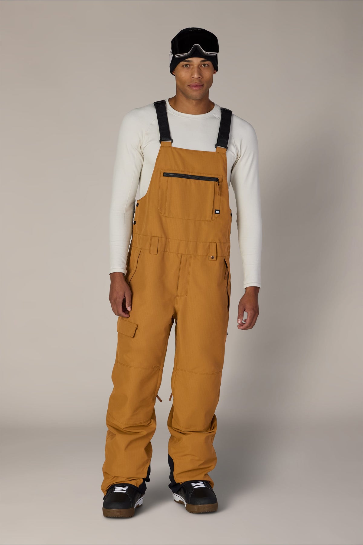 686-mens-hot-lap-insulated-bib — BRONZE RIPSTOP