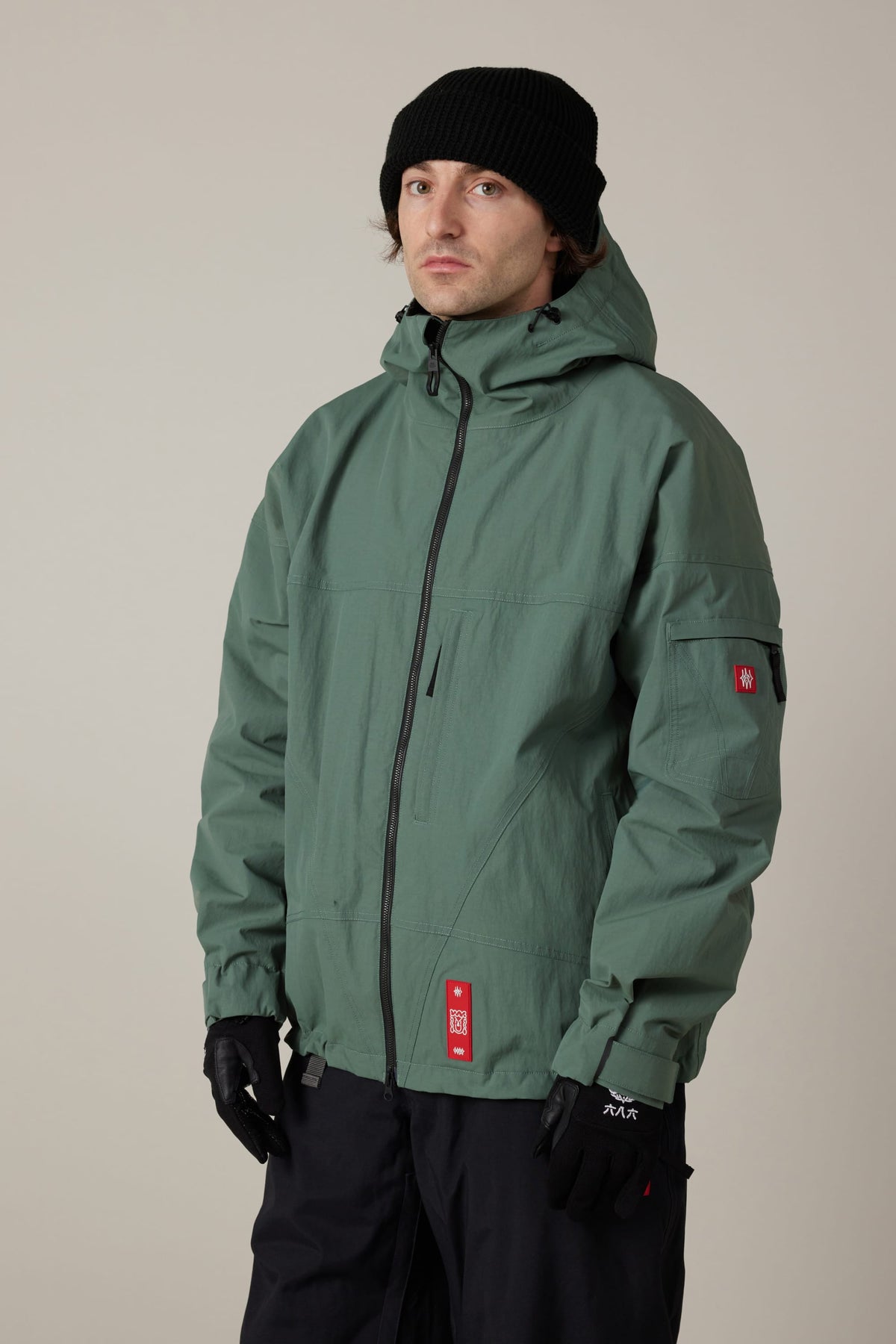 686-mens-686-dojo-shell-jacket — FADED GREEN CRINKLE