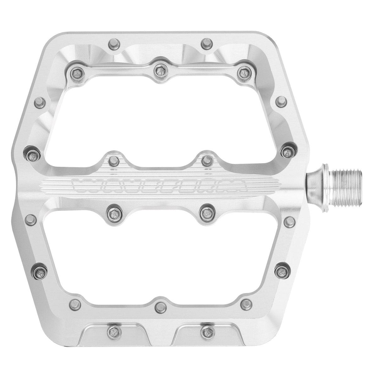 Wolf Tooth Waveform Aluminum Pedals — Large / Raw Silver