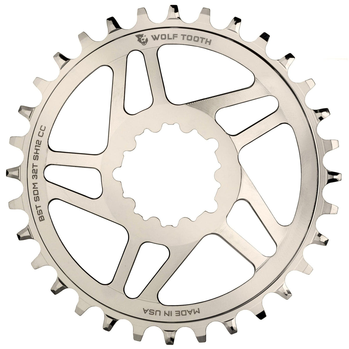 Wolf Tooth Direct Mount Chainrings for Cane Creek and SRAM Cranks for Shimano 12spd Hyperglide+ Chain