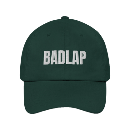 BADLAP shop cap in Spruce, front view — product mockup
