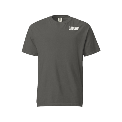 BADLAP shop tee in Pepper, front view — product mockup