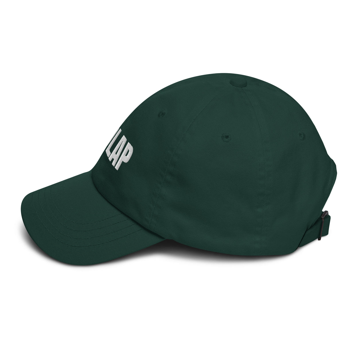 BADLAP shop cap in Spruce, left view — product mockup